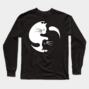 Cat Yin Yang Long Sleeve T-Shirt